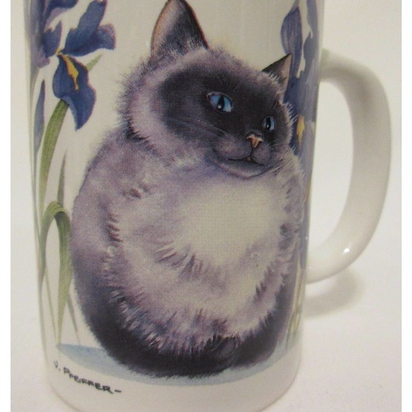 Valerie Pfeiffer Coffee Mug Cats Capilano Kittens Garden Canadian Design Tea - Picture 8 of 10